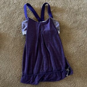 Lululemon purple sports bra with attached top size 4